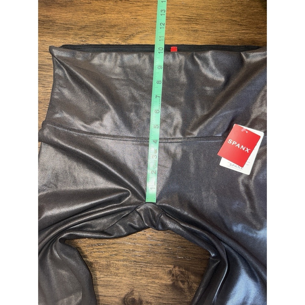 SPANX Women's 1X Faux Leather Leggings Pants Skinny 2437P Tight Casual Black NEW - Picture 12 of 15